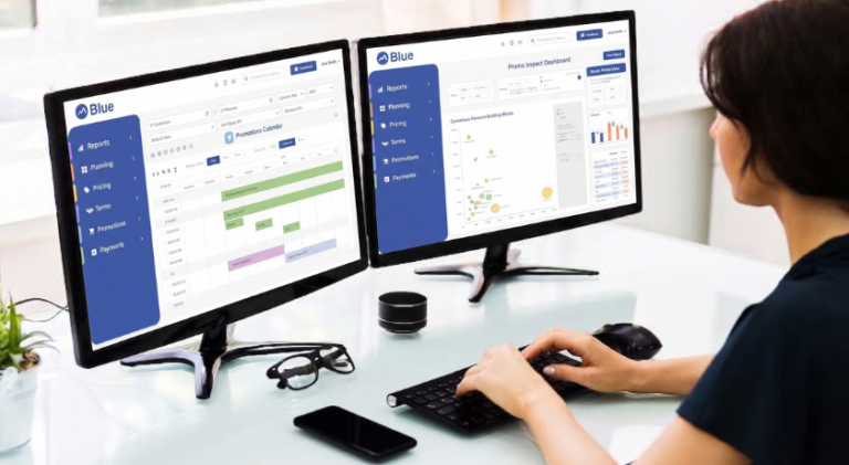 Person using Blue RGM to build their trade promotion calendar